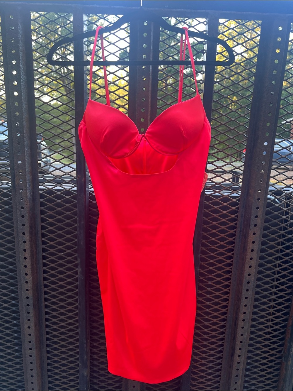 Pink Spaghetti-Strap Bodycon Dress - Unbranded